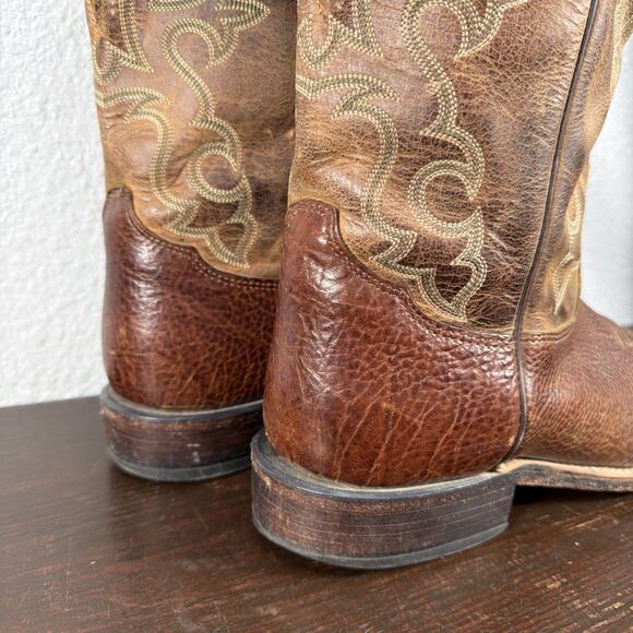 Tony Lama Men’s 7941 Cognac Conquistador 11 D Leather Western Cowboy Boots EUC main image 12